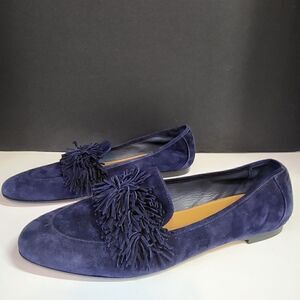 Aquazurra Firenze Navy Blue Suede Shoes